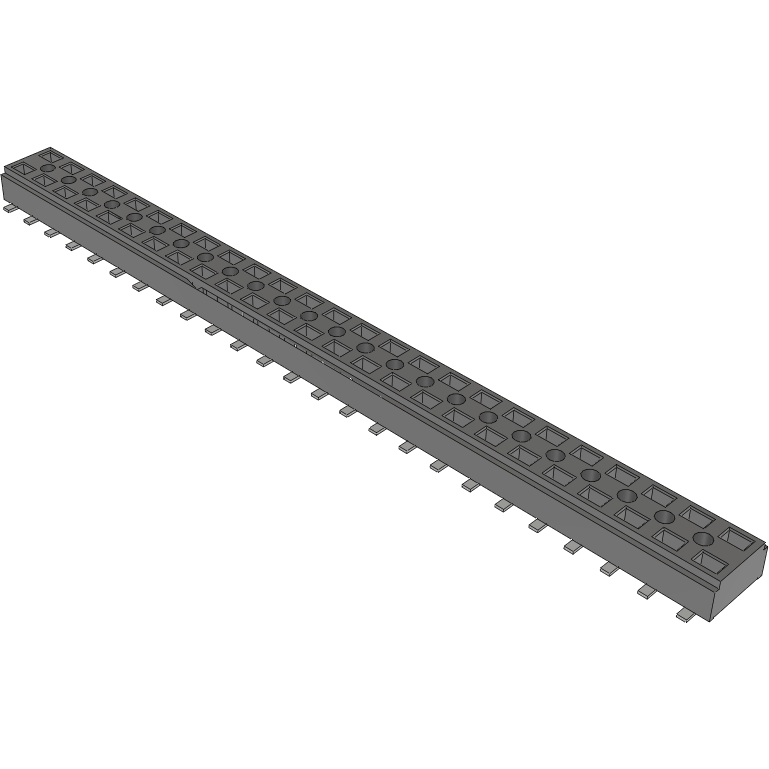 Samtec-CLT-125-02-S-D-BE-A-TR Steckverbinderleisten und Leiterplattenbuchsen Conn Socket Strip SKT 50 POS 2mm Solder ST Bottom Entry SMD TIGER CLAW™ T/R