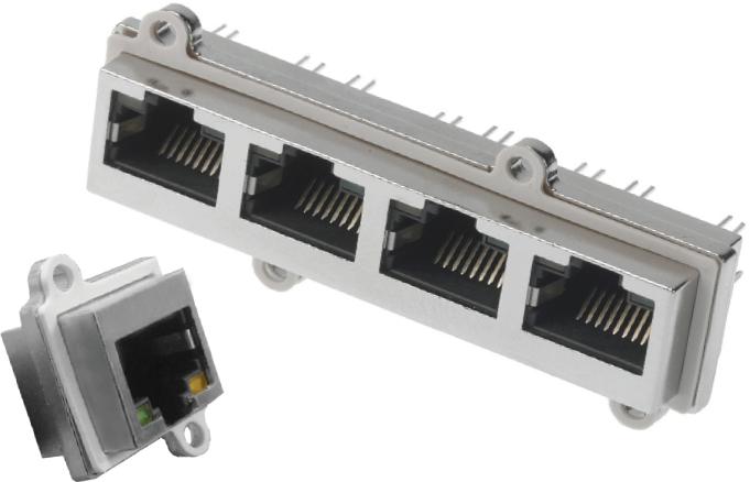Stewart Connector-SS-60400-004 Steckverbinder, Telefon und Telekommunikation Conn RJ-45 F 8 POS 1.02mm Solder ST Thru-Hole 8 Terminal 1 Port SealJack™ Cat 6
