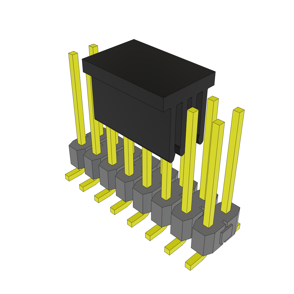 Samtec-TSM-108-03-S-DV-LC-P-TR Steckverbinderleisten und Leiterplattenbuchsen Conn Unshrouded Header HDR 16 POS 2.54mm Solder ST Top Entry SMD T/R