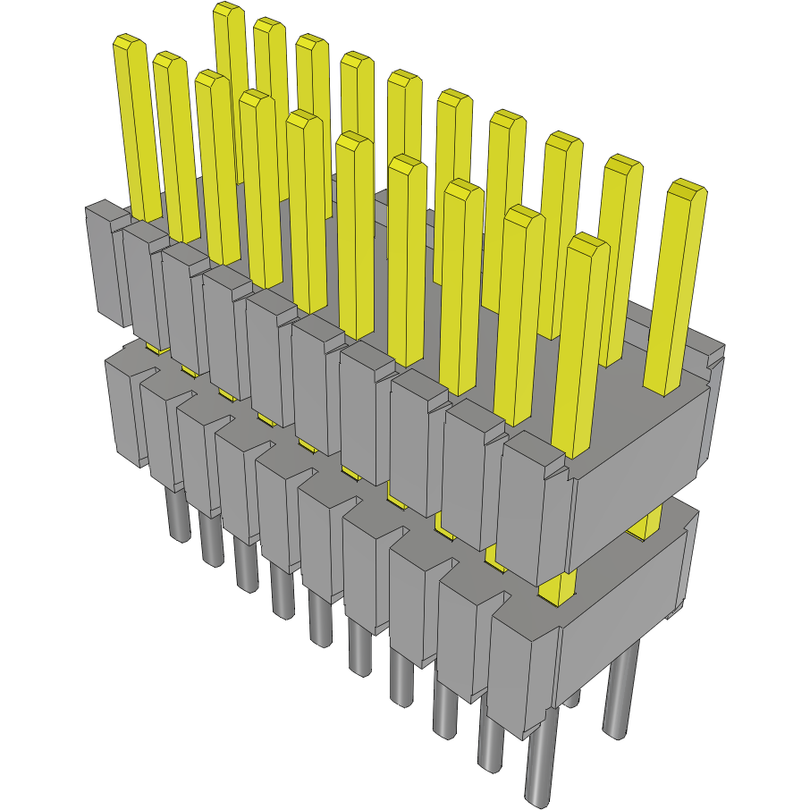 Samtec-DWM-10-53-S-D-250 Steckverbinderleisten und Leiterplattenbuchsen Conn Board Stacker HDR 20 POS 1.27mm Solder ST Thru-Hole Tube