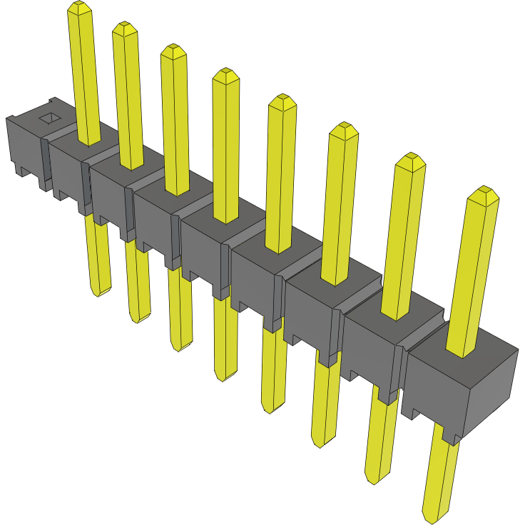 Samtec-TSW-109-08-T-S-009 Piastre connettori e prese PCB Conn Unshrouded Header HDR 9 POS 2.54mm Solder ST Top Entry Thru-Hole Bulk