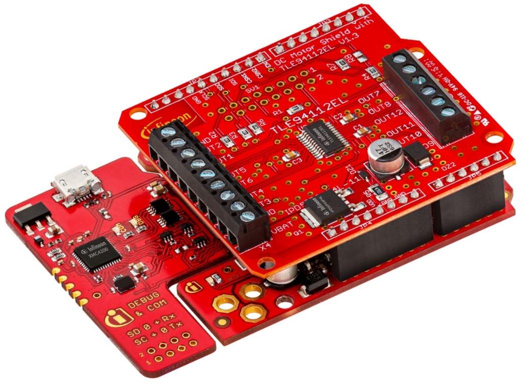 Infineon Technologies AG-TLE94112ELSHIELDTOBO1 Energiemanagement, Entwicklungsplatinen und -kits TLE94112EL Motion Motor Control 12V to 18V Output Shield Board Automotive AEC-Q100