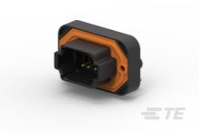 TE Connectivity-DT13-08PB Raccordement rectangulaire Conn Rectangular PIN 8 POS 5.46mm Solder RA Thru-Hole Box