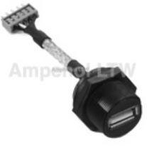 Amphenol-UA-20PMFP-SC8002 Cable Assembly USB Cable Assembly 50m 24AWG USB Type A to Wire to Board 4 to 5 POS F-F