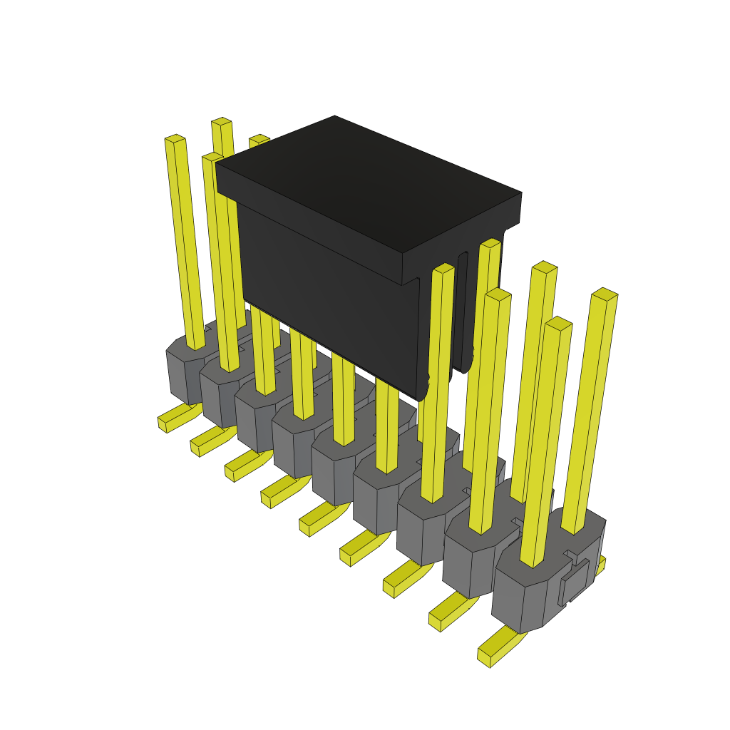 Samtec-TSM-109-03-S-DV-LC-P-TR Cabezales del conector y receptáculos PCB Conn Unshrouded Header HDR 18 POS 2.54mm Solder ST Top Entry SMD T/R