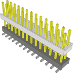 Conn Socket Strip SKT 28 POS 2.54mm Solder ST Top Entry SMD Tube