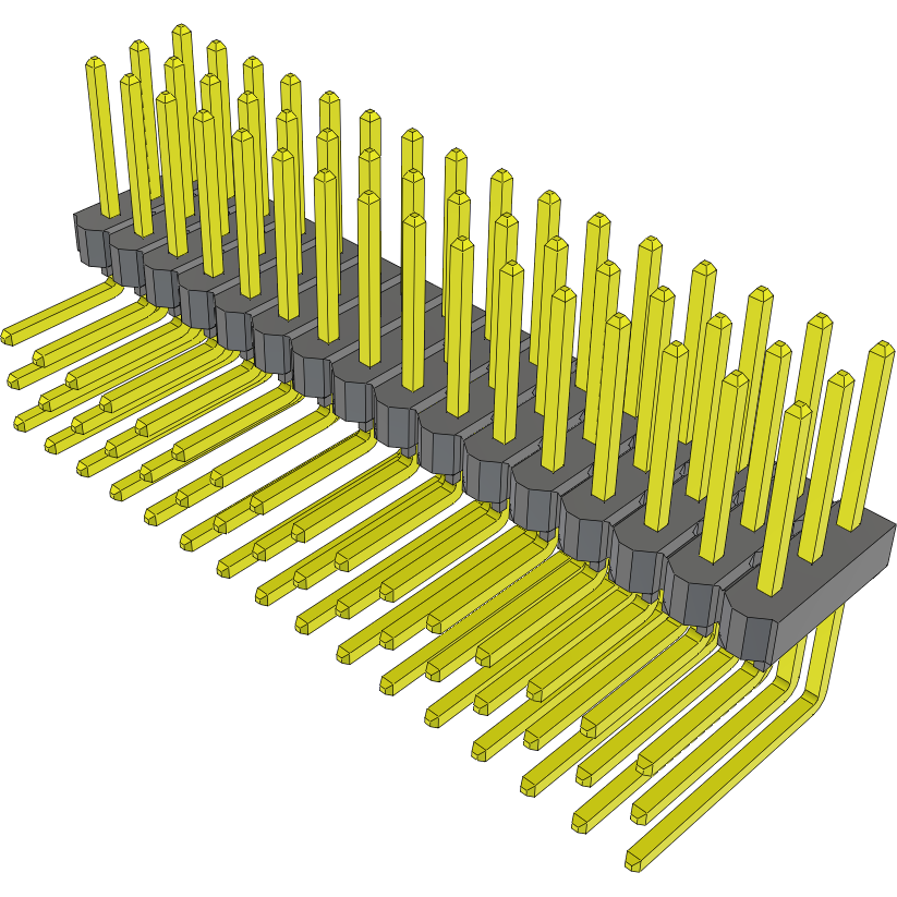 Samtec-TSW-116-16-T-T-RA Piastre connettori e prese PCB Conn Unshrouded Header HDR 48 POS 2.54mm Solder RA Side Entry Thru-Hole Bulk