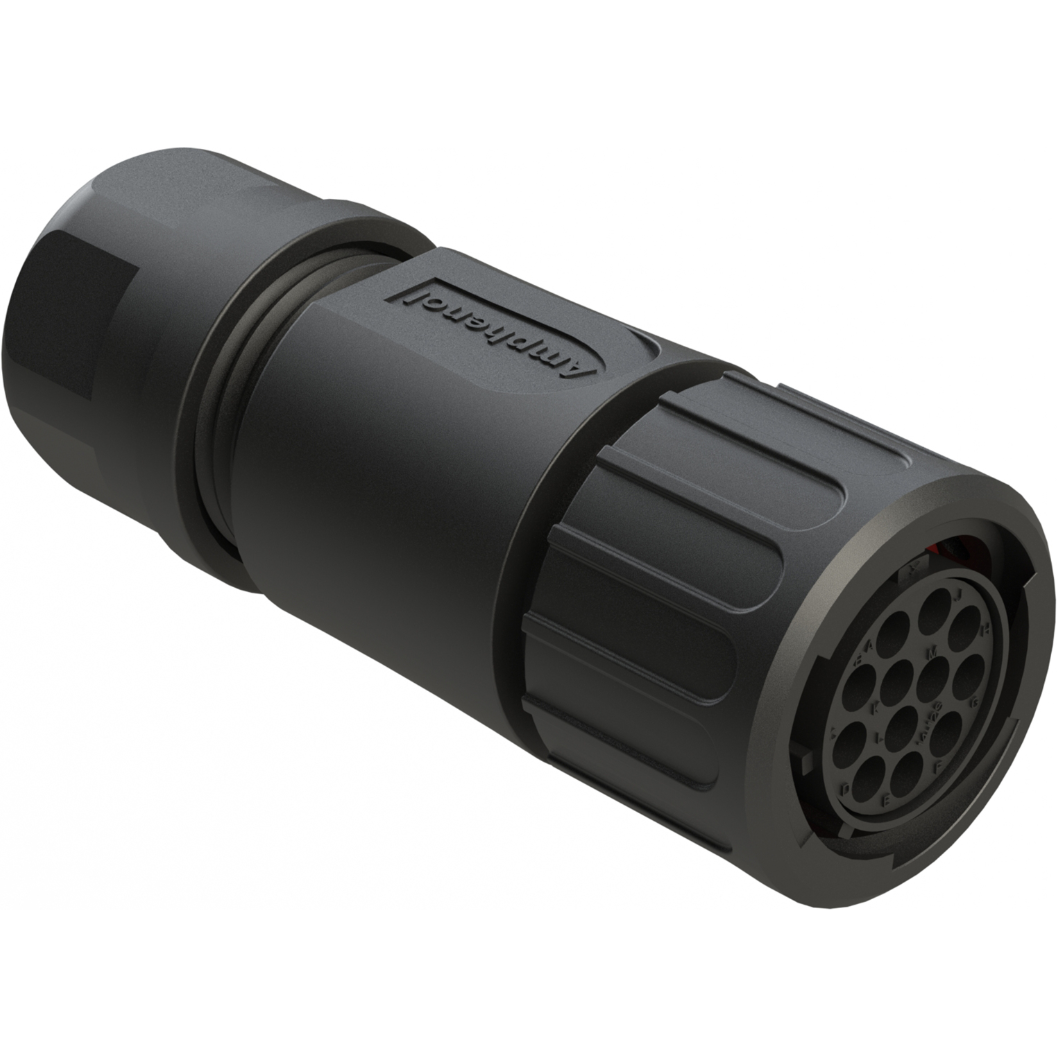 Amphenol-RTS6BS14N12S03 Connector Circular Conn Circular SKT 12 POS Crimp ST Cable Mount 12 Terminal 1 Port