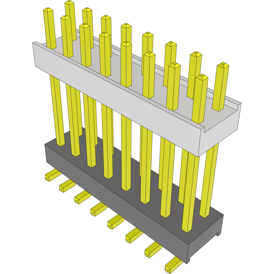Samtec-HW-08-10-G-D-629-SM Steckverbinderleisten und Leiterplattenbuchsen Conn Board Stacker HDR 16 POS 2.54mm Solder ST Top Entry SMD Tube