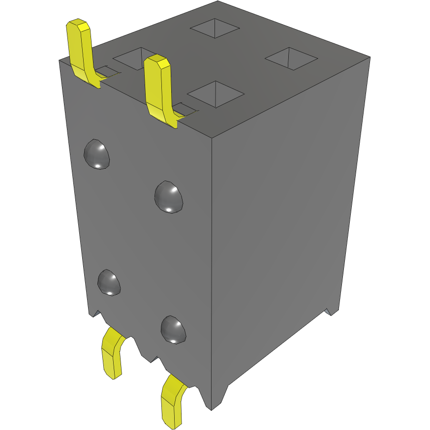 Samtec-SSM-102-L-DH Steckverbinderleisten und Leiterplattenbuchsen Conn Socket Strip SKT 4 POS 2.54mm Solder RA Side Entry SMD Tube