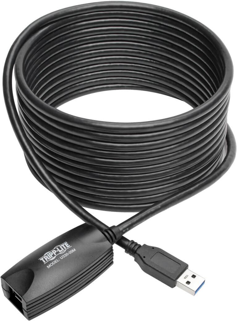 Eaton (formerly TrippLite)-U330-05M Cable Assembly USB Cable Assembly 5m USB 3.0 Type A to USB 3.0 Type A 9 to 9 POS F-M