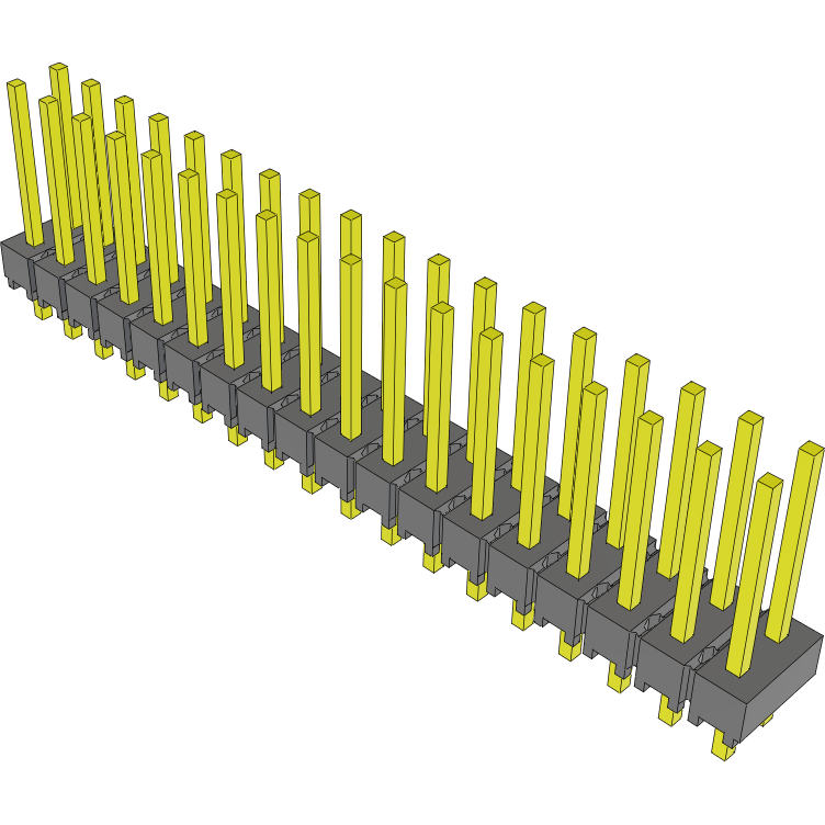 Samtec-HMTSW-118-08-L-D-354 Connector Headers and PCB Receptacles Conn Unshrouded Header HDR 36 POS 2.54mm Solder ST Top Entry Thru-Hole Bulk