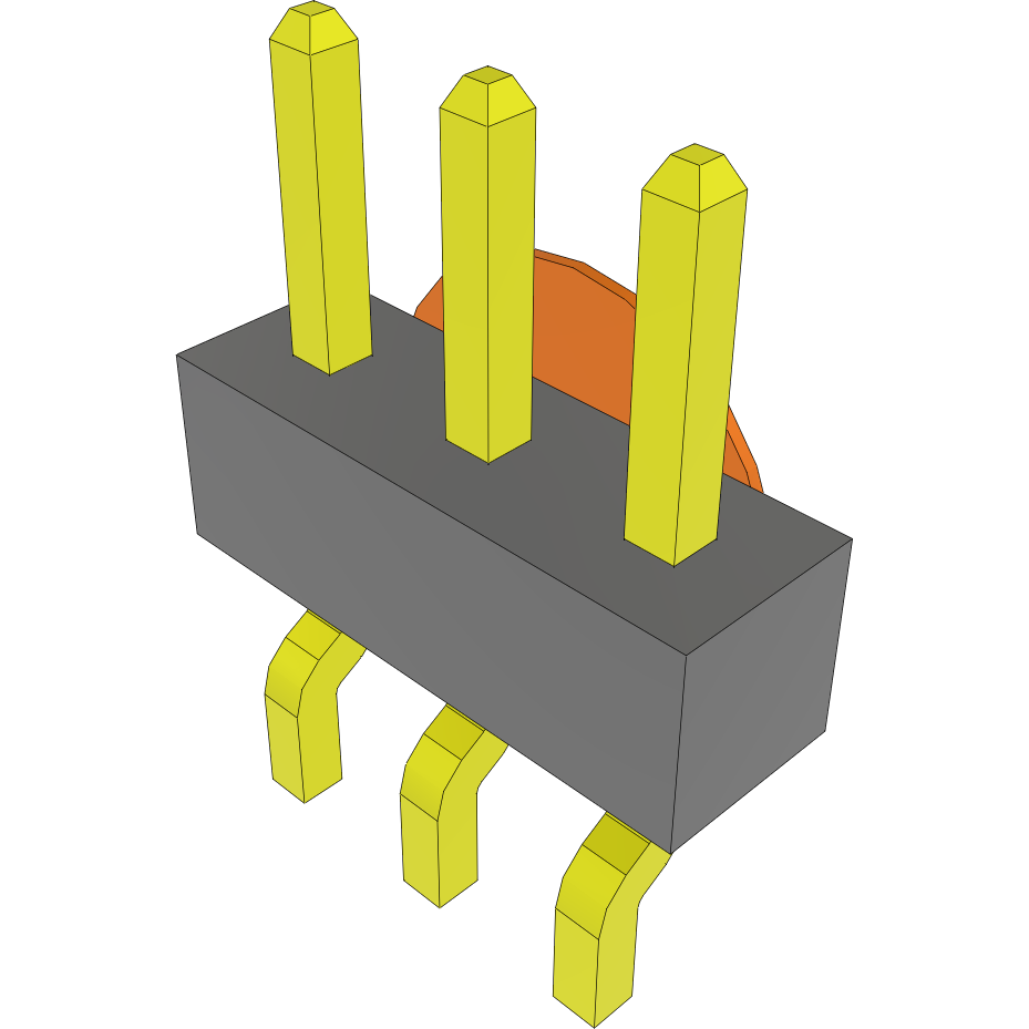 Samtec-MMT-103-01-S-SH-K-TR Steckverbinderleisten und Leiterplattenbuchsen Conn Unshrouded Header HDR 3 POS 2mm Solder RA Side Entry SMD T/R