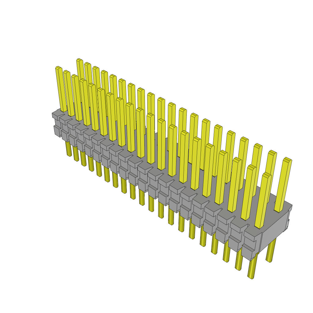 Samtec-TMS-120-51-G-D Piastre connettori e prese PCB Conn Unshrouded Header HDR 40 POS 1.27mm Solder ST Top Entry Thru-Hole Tube