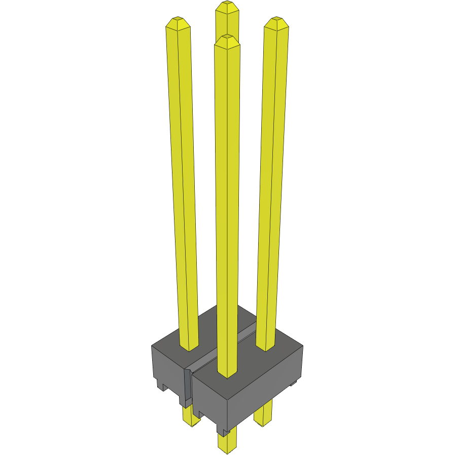 Samtec-TSW-102-17-S-D Connector Headers and PCB Receptacles Conn Unshrouded Header HDR 4 POS 2.54mm Solder ST Top Entry Thru-Hole Bulk
