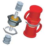 Connector Accessories Cap Straight Nylon 6/6 Red