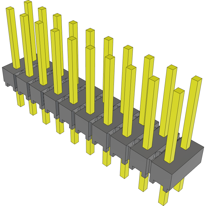 Samtec-MTSW-110-08-G-D-305 Steckverbinderleisten und Leiterplattenbuchsen Conn Unshrouded Header HDR 20 POS 2.54mm Solder ST Top Entry Thru-Hole Bulk
