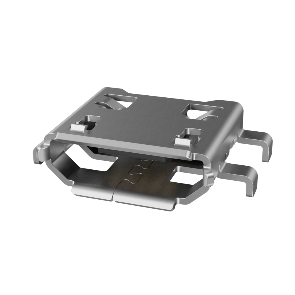 Amphenol Communications Solutions-10103593-0001LF Connector USB Micro USB 2.0, Input Output Connectors, B TYPE MID-MOUNT