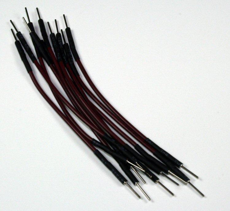 Twin Industries-TW-MP-5 Juegos de componentes Prototyping Wires With Male To Male Machine Pin Ends For Rapid Prototyping, 10-Pack, Wires 5cm In Length