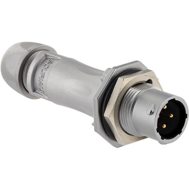 Eaton-UT0X7MS104PW Steckverbinder, rund Conn Circular PIN 4 POS Crimp/Screw ST Jam Nut 4 Terminal 1 Port