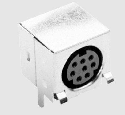Same Sky (formerly CUI Devices)-MD-80SG Conector circular Conn Circular DIN SKT 8 POS Solder RA Thru-Hole 8 Terminal 1 Port