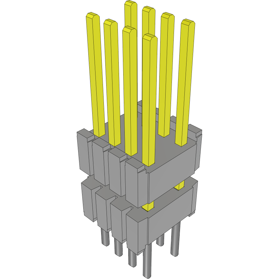 Samtec-DWM-04-55-S-D-240 Steckverbinderleisten und Leiterplattenbuchsen Conn Board Stacker HDR 8 POS 1.27mm Solder ST Thru-Hole Layer