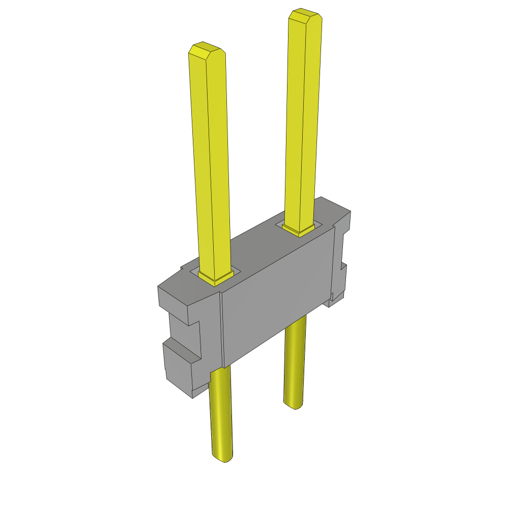 Samtec-TMS-101-51-L-D Piastre connettori e prese PCB Conn Unshrouded Header HDR 2 POS Solder ST Top Entry Thru-Hole Bulk