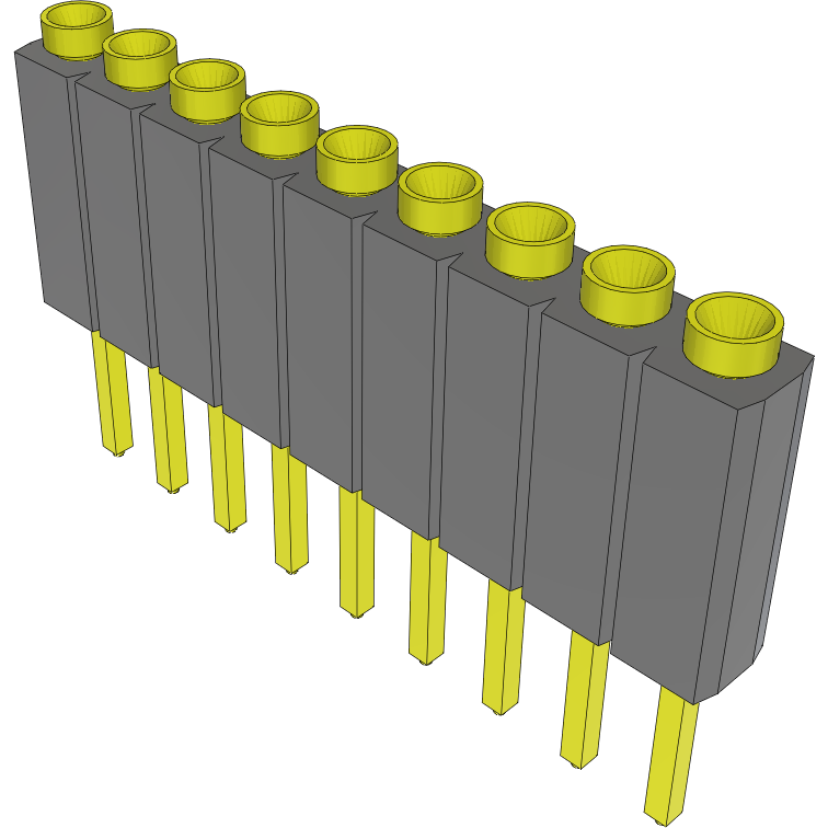 Samtec-ESS-109-G-06 Steckverbinderleisten und Leiterplattenbuchsen Conn Socket Strip SKT 9 POS 2.54mm Solder ST Top Entry Thru-Hole Bulk
