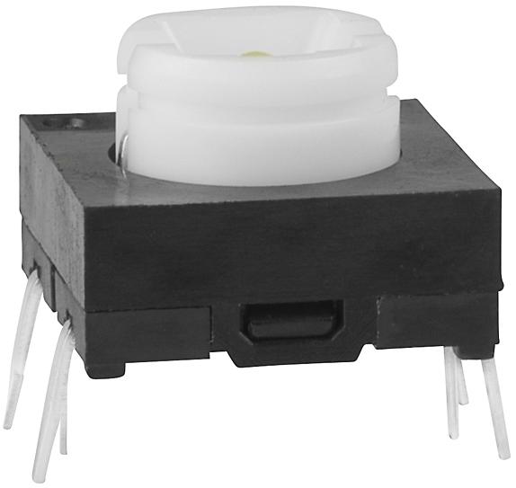 NKK Switches-JB15LPE-B Tastschalter Switch Tactile OFF (ON) SPST Round Button PC Pins 0.05A 24VDC 5000000Cycles 1.76N Thru-Hole