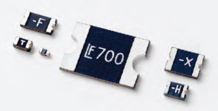 Littelfuse-0402L010SLKR Fusible PTC réinitialisable PTC Resettable Fuse 0.1A(hold) 0.3A(trip) 6VDC 40A 0.5W 1s 0.15Ohm SMD Solder Pad 0402 T/R