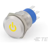 TE Connectivity-6-2213766-9 Interruttore a pressione Switch Push Button OFF ON DPDT Flush Round Button 3A 250VAC 36VDC Lock Panel Mount Solder Lug