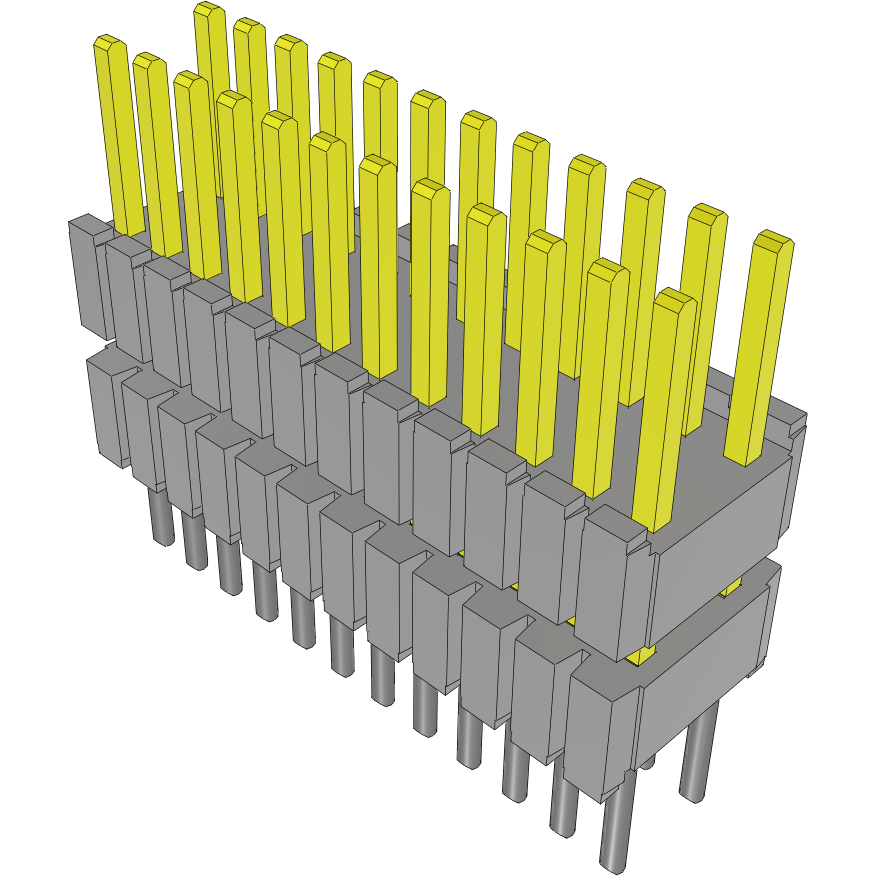 Samtec-DWM-12-53-L-D-236 Connector Headers and PCB Receptacles Conn Board Stacker HDR 24 POS 1.27mm Solder ST Thru-Hole Tube