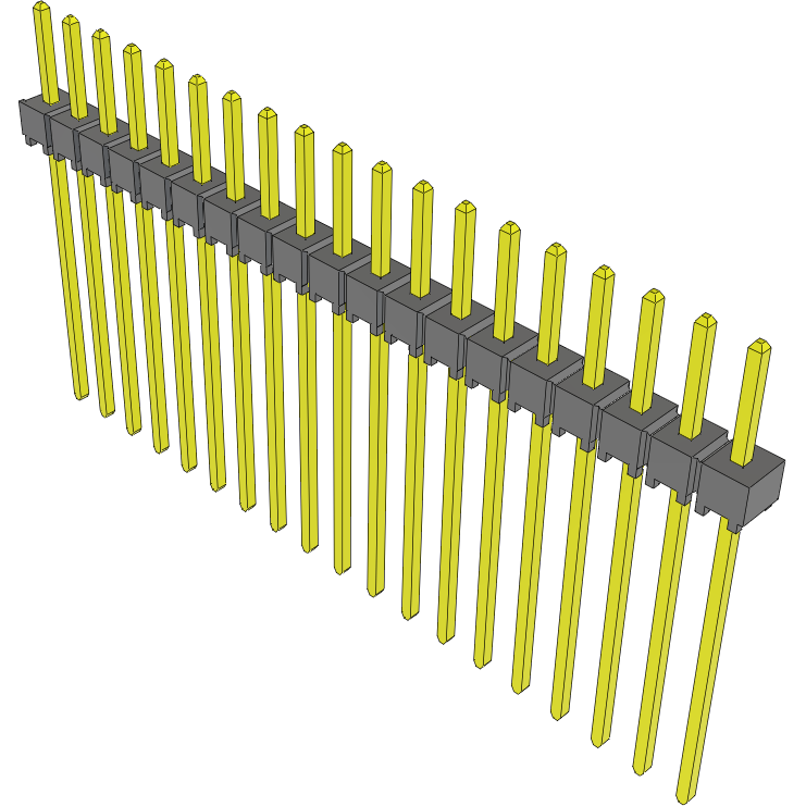 Samtec-TSW-119-12-T-S Piastre connettori e prese PCB Conn Unshrouded Header HDR 19 POS 2.54mm Solder ST Top Entry Thru-Hole Bulk