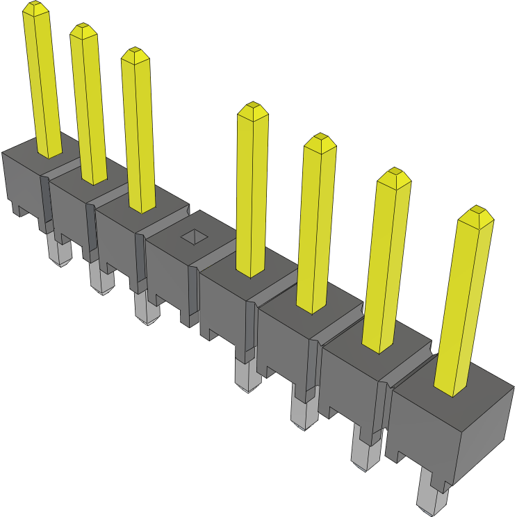 Samtec-HTSW-108-07-S-S-005 Steckverbinderleisten und Leiterplattenbuchsen Conn Unshrouded Header HDR 8 POS 2.54mm Solder ST Top Entry Thru-Hole Bulk
