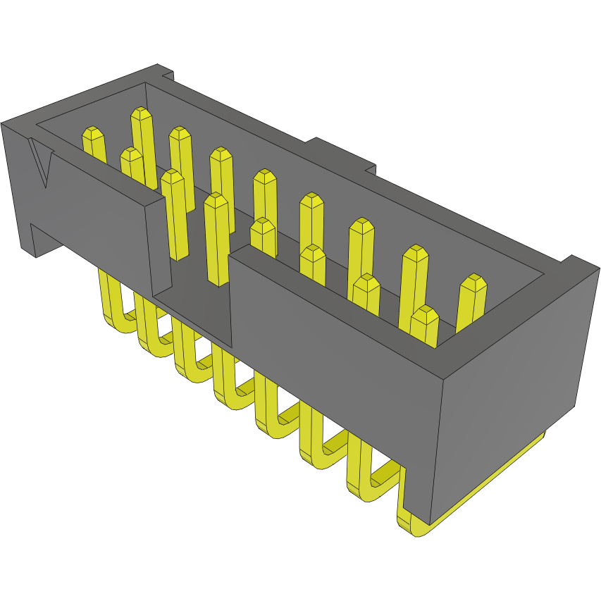 Samtec-LTMM-108-02-G-D-RA Steckverbinderleisten und Leiterplattenbuchsen Conn Shrouded Header HDR 16 POS 2mm Solder RA Thru-Hole Tube