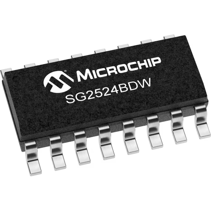 Microchip Technology-SG2524BDW-TR 电流模式 PWM 控制器 Voltage Mode PWM Controller 19V 100mA 600kHz 16-Pin SOIC W T/R