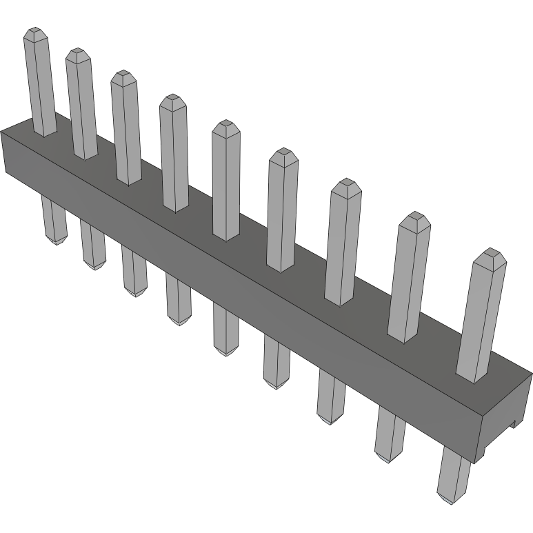 Samtec-MTMM-109-03-T-S-135 Steckverbinderleisten und Leiterplattenbuchsen Conn Unshrouded Header HDR 9 POS 2mm Solder ST Top Entry Thru-Hole Bulk