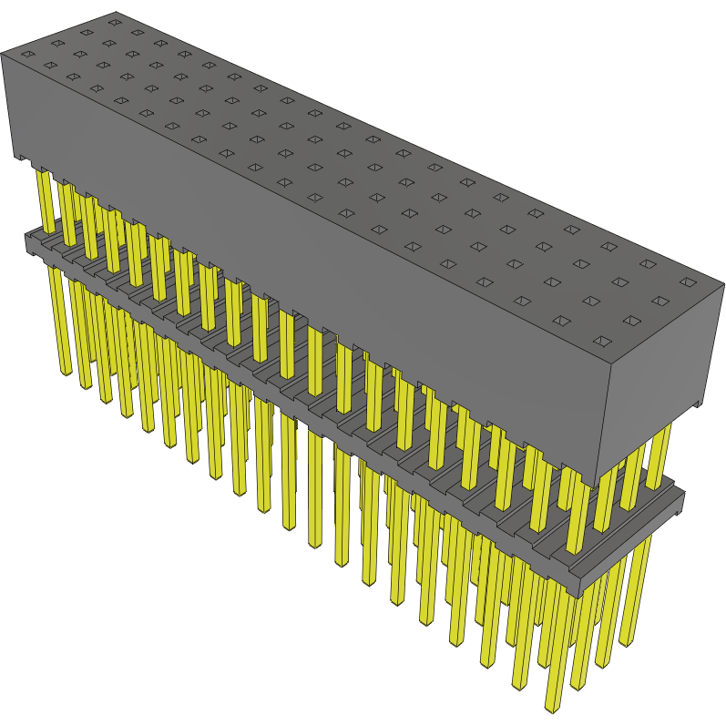 Samtec-ESQT-120-02-G-Q-500 Connector Headers and PCB Receptacles Conn Elevated Socket SKT 80 POS 2mm Solder ST Top Entry Thru-Hole Tube