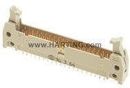 HARTING-09185506024 Steckverbinderleisten und Leiterplattenbuchsen Conn Shrouded Header (4 Sides) HDR 50 POS 2.54mm Solder ST Top Entry Thru-Hole Carton