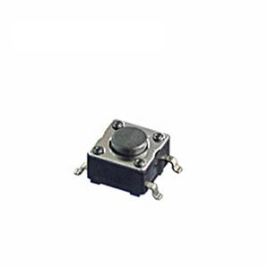 NKK Switches-HP0315AFKP4-S Tastschalter Switch Tactile OFF (ON) SPST Flat Round Button Gull Wing 0.1A 28VAC 28VDC 0.4VA 500000Cycles 1.6N SMD Stick