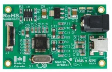 Matrix Orbital-EVE2-USB2SPI-KIT-A Entwicklungssätze und Werkzeuge USB to SPI Development Kit for EVE2 SPI TFT Display Modules