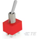 TE Connectivity-2-1825138-0 Basculeur de commutateur Switch Toggle ON None ON DPDT Long Bat Lever Wire Lug 5A 250VAC 28VDC Panel Mount with Threads Bulk