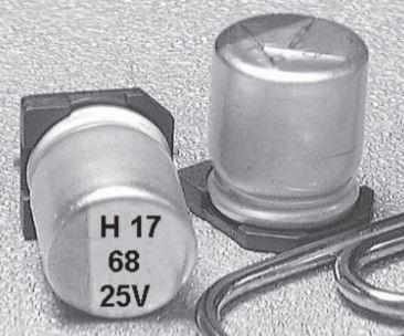 NIC Components-NSPE-H151M25V8X10.8NSWF Aluminium-Polymer-Kondensator Cap Aluminum Polymer Hybrid 150uF 25VDC 20%( 8 X 11mm) SMD 0.027 Ohm 1.9A 10000h 105°C T/R