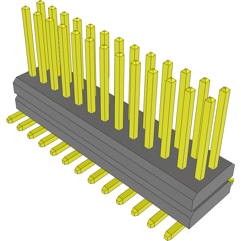 Samtec-MW-13-03-G-D-095-170 Embases de raccordement et réceptacles PCB Conn Board Stacker HDR 26 POS 1mm Solder ST Top Entry SMD FLEX STACK Tube