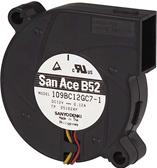 SANYO DENKI-109BC12GC7-1 Sopladores y ventiladores DC Blower Centrifugal Ball Bearing 12V 6V to 13.8V 4.4CFM 43dB