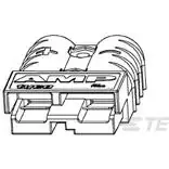 TE Connectivity-647845-3 Einzeladersteckverbinder, Gehäuse Conn Housing PL 2 POS 19.05mm Screw ST Cable Mount Red Bag