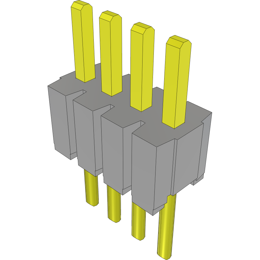 Samtec-HTMS-104-02-S-S Connector Headers and PCB Receptacles Conn Unshrouded Header HDR 4 POS 1.27mm Solder ST Top Entry Thru-Hole Layer