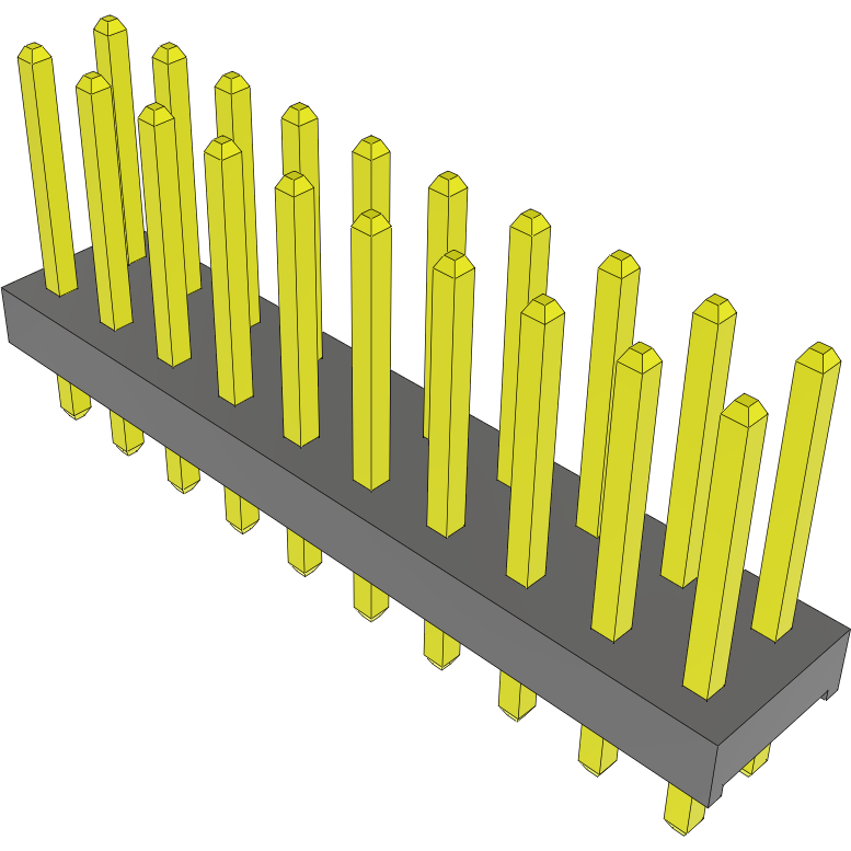 Samtec-MTMM-110-05-S-D-235 Steckverbinderleisten und Leiterplattenbuchsen Conn Unshrouded Header HDR 20 POS 2mm Solder ST Top Entry Thru-Hole Bulk