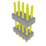 Conn Board Stacker HDR 8 POS 2mm Solder ST Thru-Hole Bulk