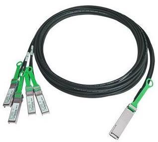 Amphenol Communications Solutions-NDAQGJ-0002 Andere Kabelbaugruppen Cable Assembly Patch Cord 2m 26AWG QSFP to 4(SFP) PL-PL Bag